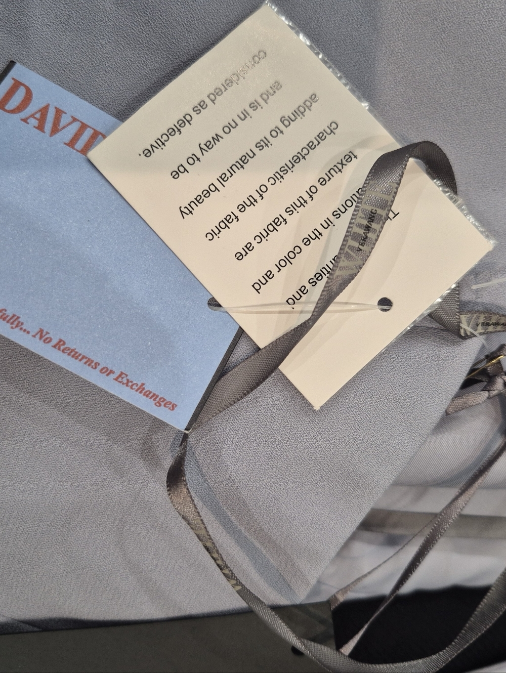 White by Vera Wang Pale Blue Dress  Size 6 - Picture 6 of 6